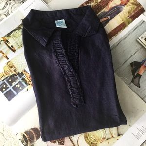 Blue Linen Top